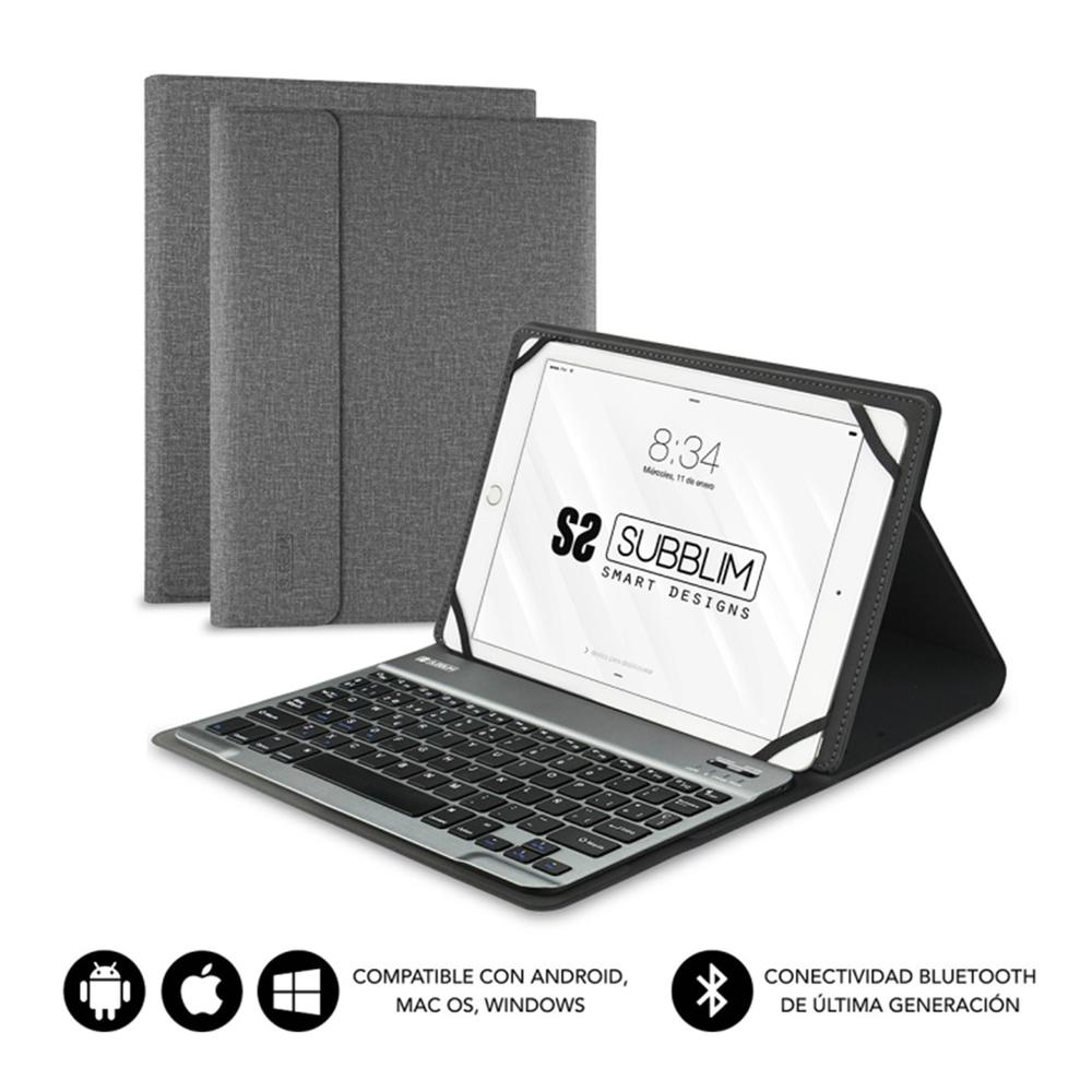 Funda tablet subblim keytab pro para tablet 10.1pulgadas gris