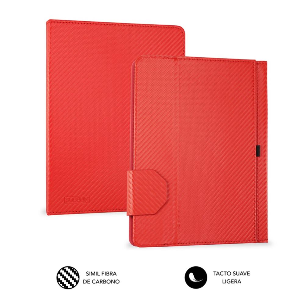 Funda + teclado subblim keytab pro para tablet 10.1pulgadas rojo