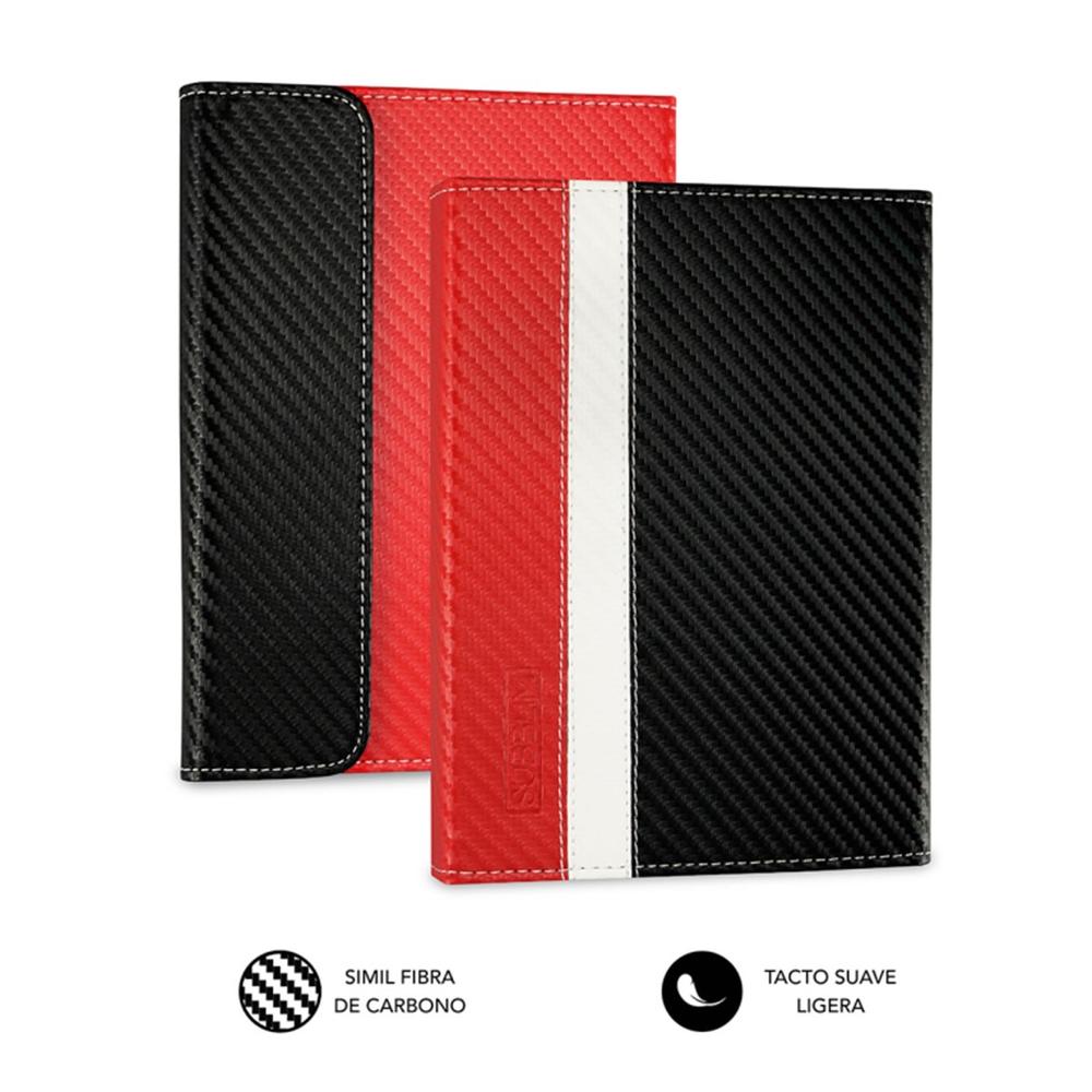 Funda subblim clever ebook case 6pulgadas rojo - negro - blanco