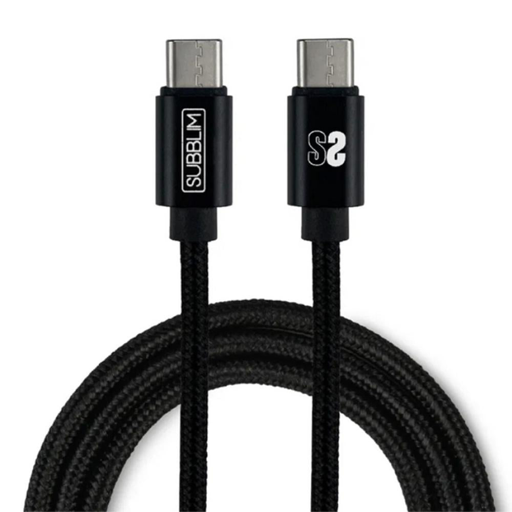 Cargador subblim 18w usb tipo a - usb tipo c + cable usb tipo c