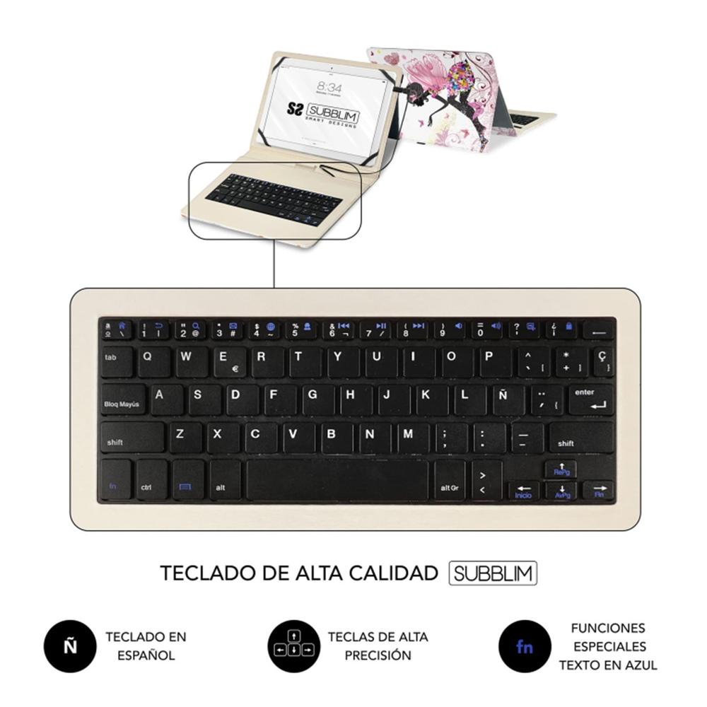 Funda + teclado subblim para tablet 11pulgadas hadas