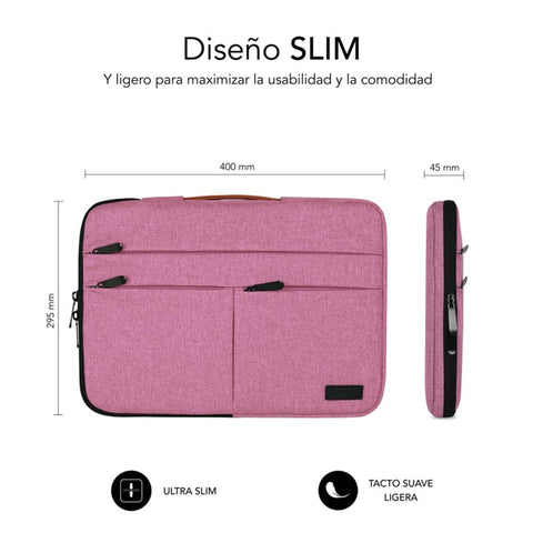 Funda subblim air padding 360 sleeve para portatil 15.6pulgadas rosa