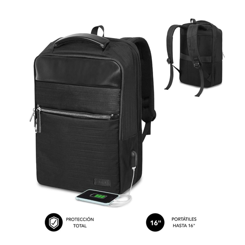 Mochila subblim business v2 ap para portatil 16pulgadas negro