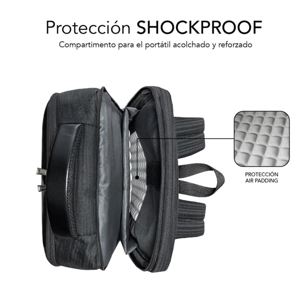 Mochila subblim business v2 ap para portatil 16pulgadas negro