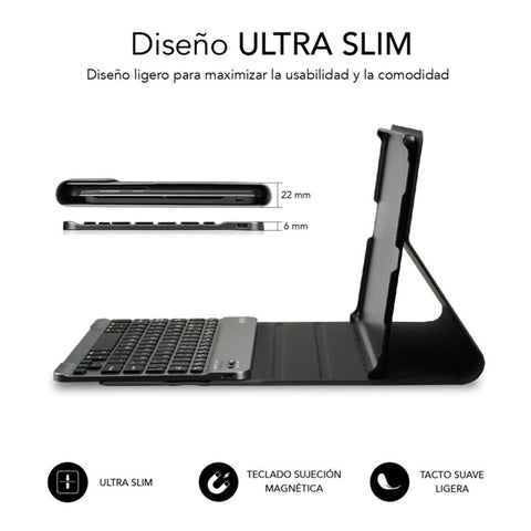 Funda + teclado subblim para samsung gt a8 10.5pulgadaspulgadas x200 - 205