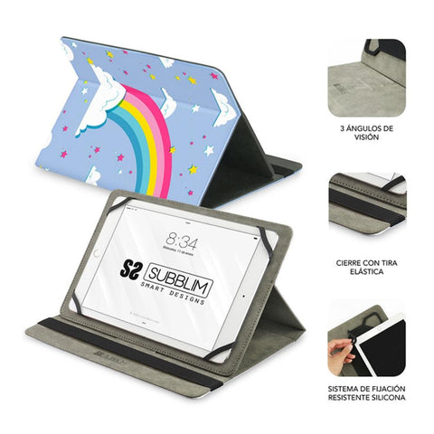 Funda subblim universal trendy case para tablet 10.1pulgadas unicorn