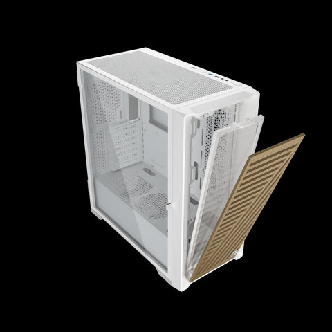 Caja phoenix artisan noble blanca con frontal de madera atx cristal templado gaming cristal templado filtros antipolvo tipo c