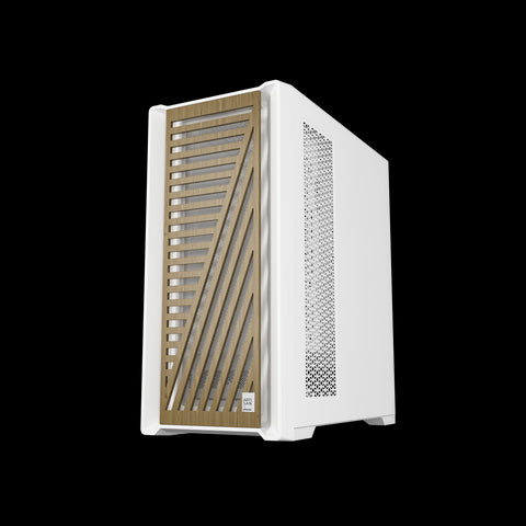 Caja phoenix artisan noble blanca con frontal de madera atx cristal templado gaming cristal templado filtros antipolvo tipo c