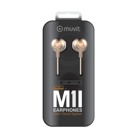 Auriculares muvit m1i3.5 mm oro