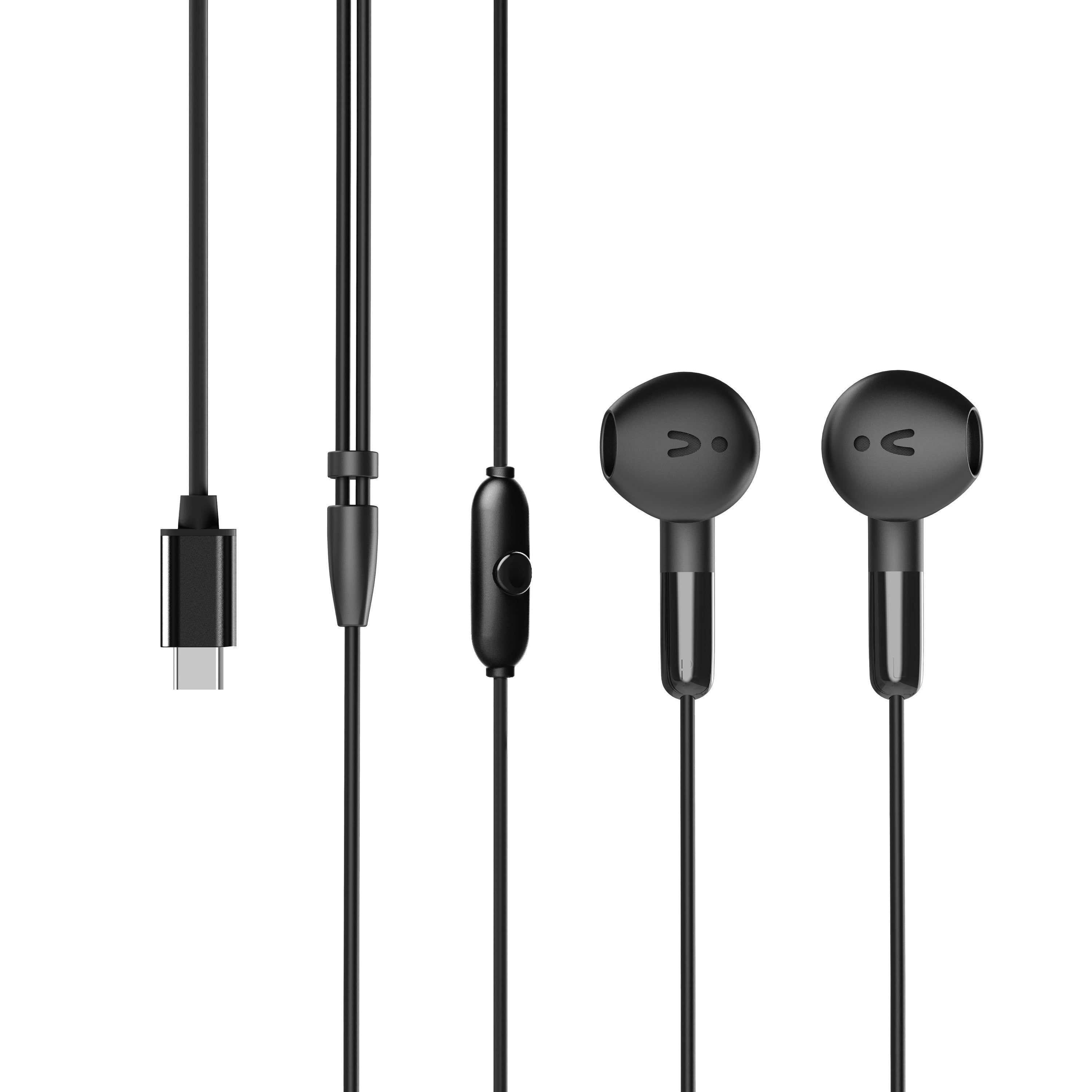 Auriculares muvit e58 usb tipo c negro