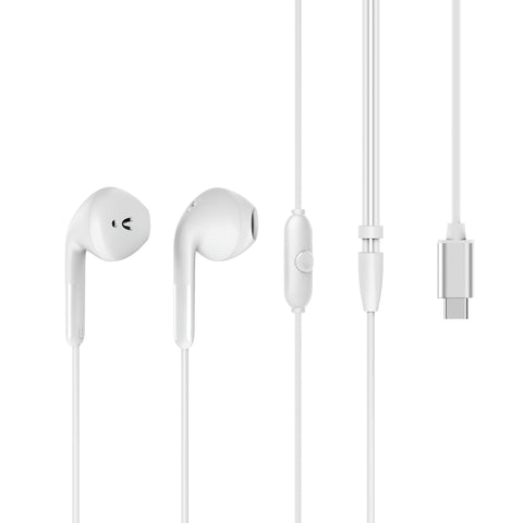 Auriculares muvit e58 usb tipo c blanco