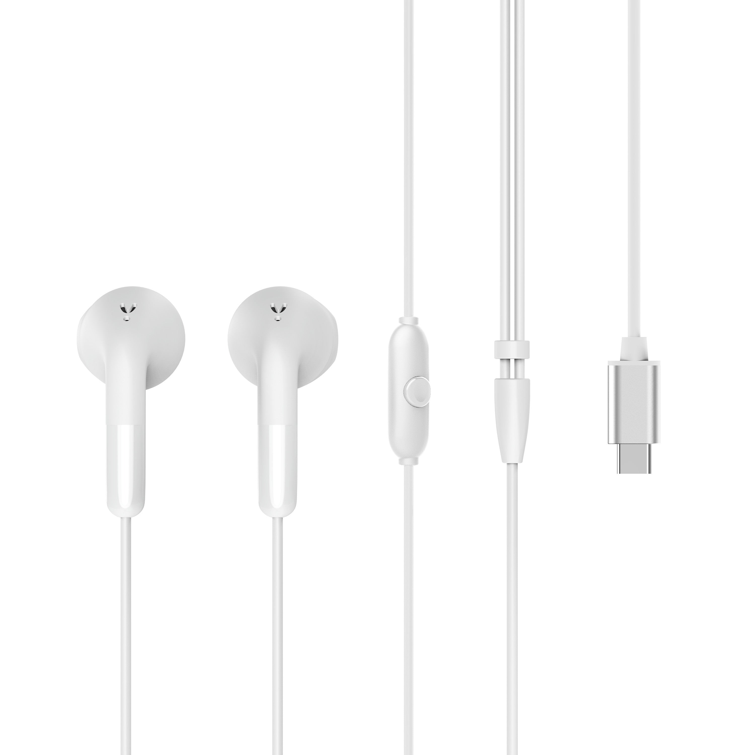 Auriculares muvit e58 usb tipo c blanco