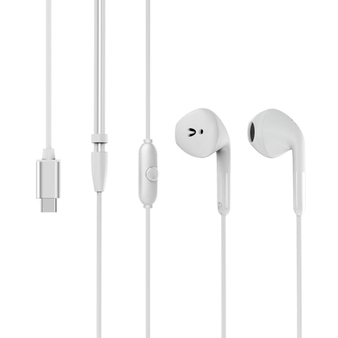 Auriculares muvit e58 usb tipo c blanco