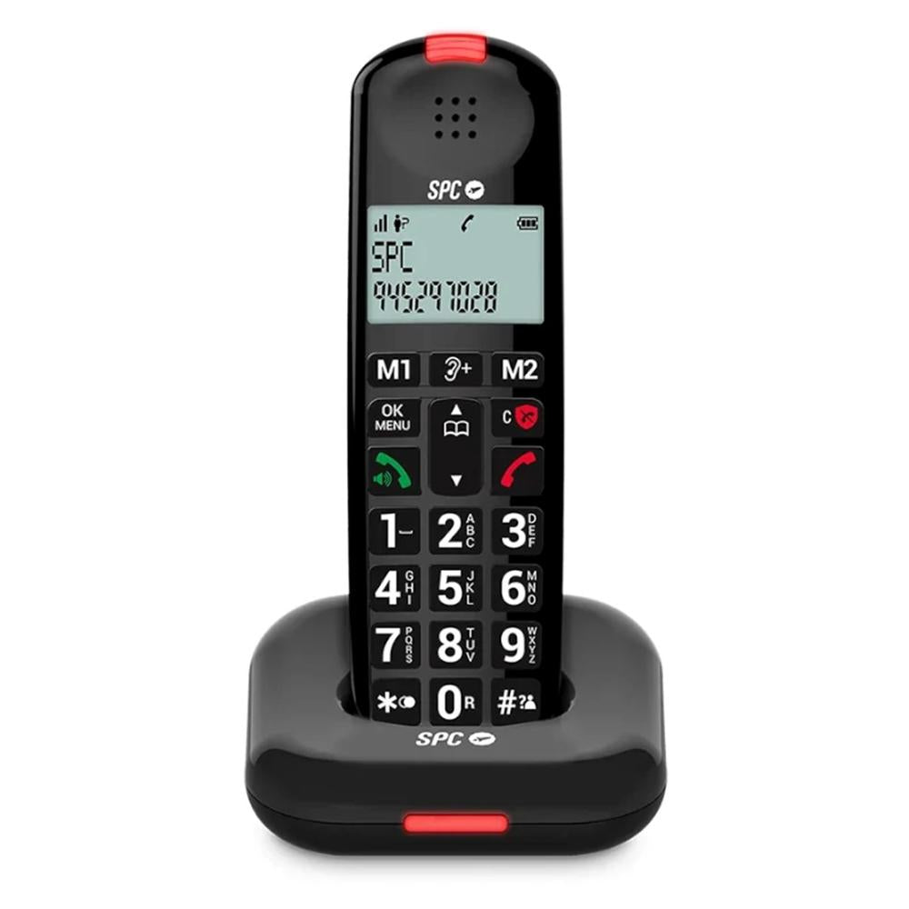 Telefono fijo inalambrico spc comfort kairo negro