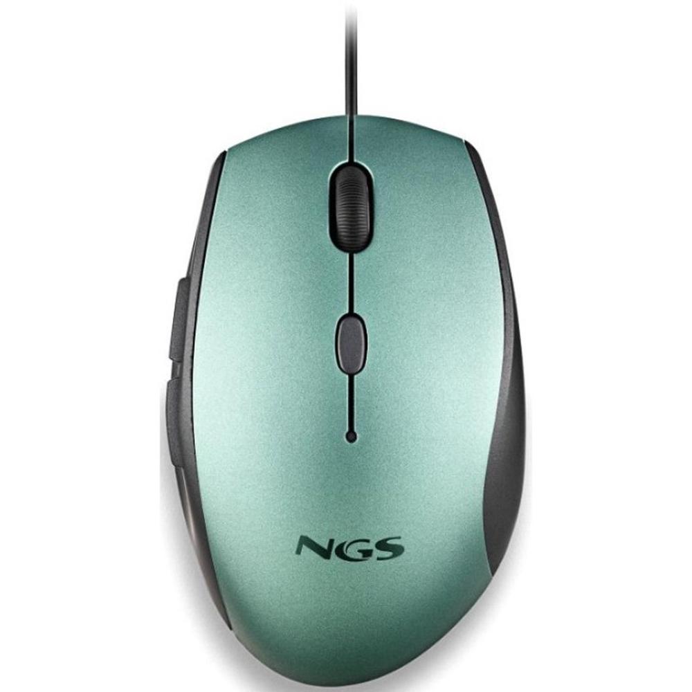 Raton ngs wired ergo silent mouse azul