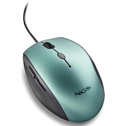 Raton ngs wired ergo silent mouse azul