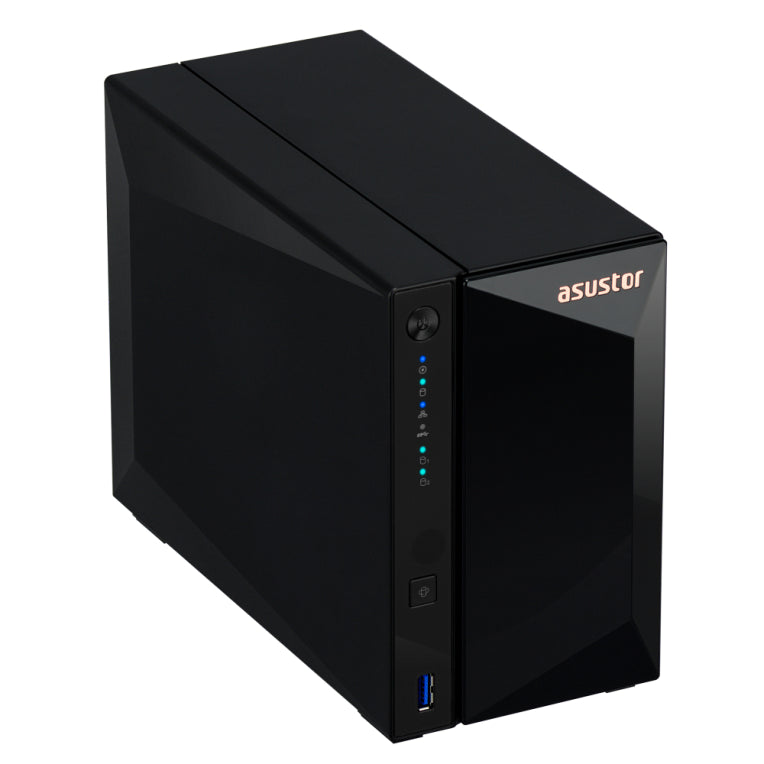 Servidor nas asustor 2 bay quad - core 1.4ghz 2gb ddr4 2.5gbe x1 usb3.2