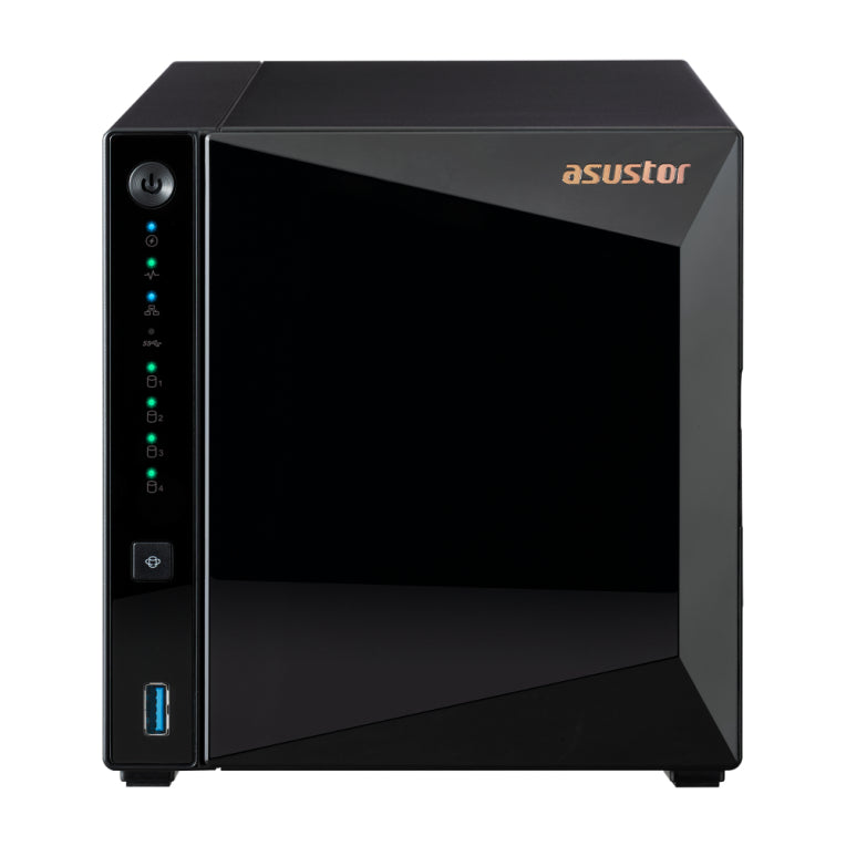 Servidor nas asustor tower 4 bay quad - core 1.4ghz 2gb ddr4 2.5gbe x1 usb3.2
