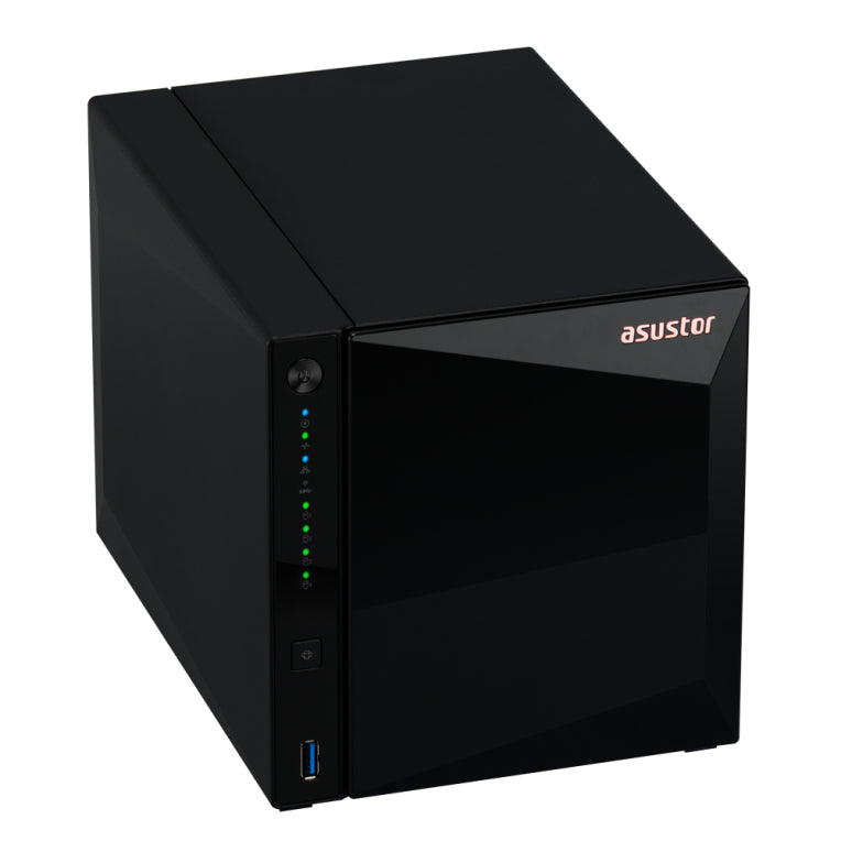 Servidor nas asustor tower 4 bay quad - core 1.4ghz 2gb ddr4 2.5gbe x1 usb3.2