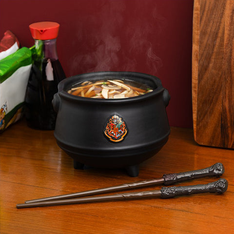 Set de bowl y palillos para ramen paladone harry potter caldero mágico