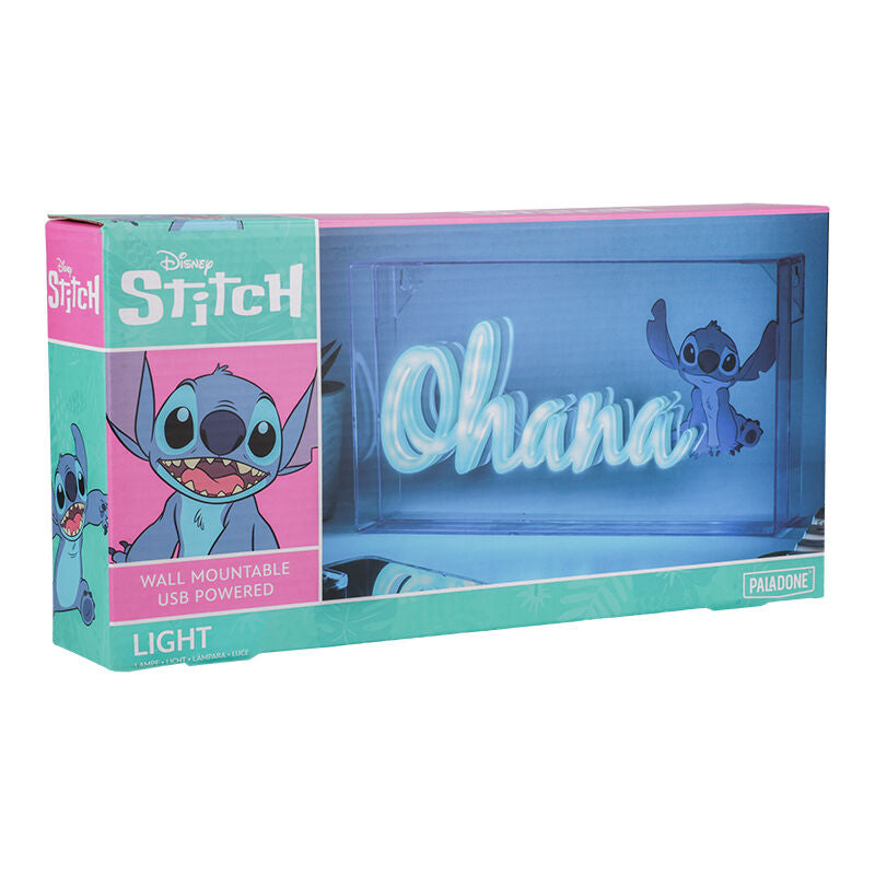 Lámpara led neón paladone stitch ohana