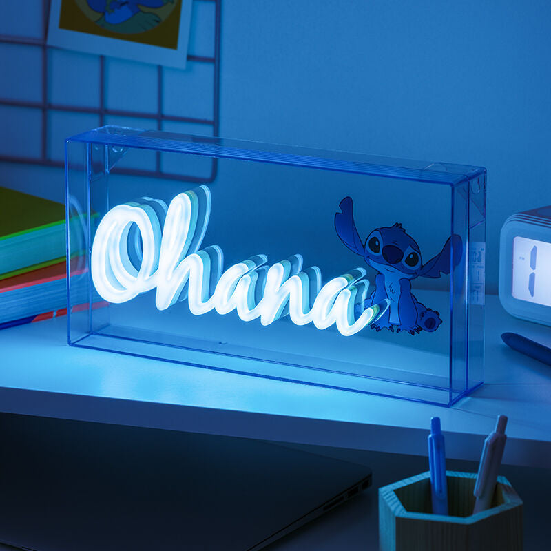 Lámpara led neón paladone stitch ohana