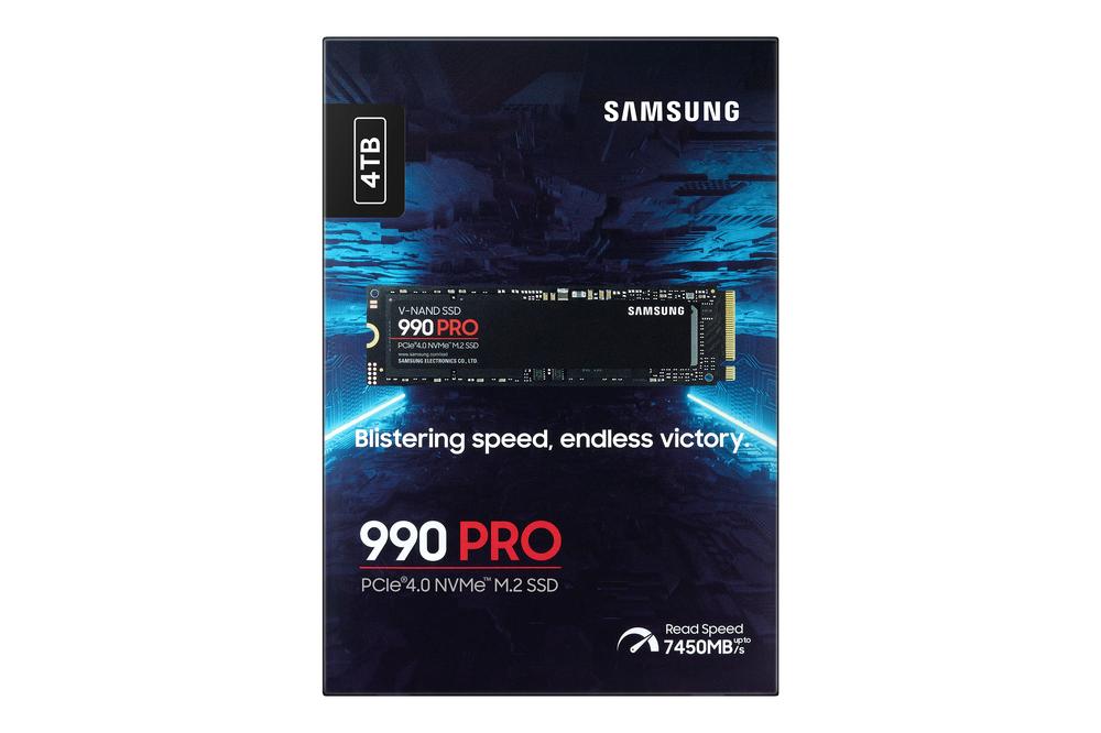 Disco duro interno solido ssd samsung mz - v9p4t0bw 990 pro ssd 4tb pcie 4.0 nvme m.2