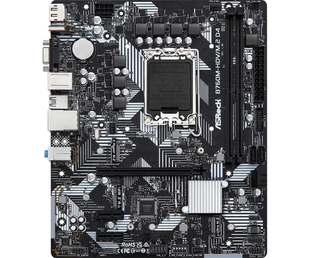 Placa base asrock 1700 b760m - hdv - m.2 d4