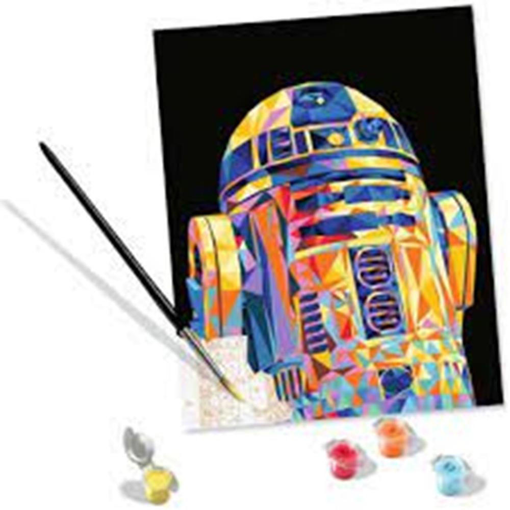 Kit para pintar con números ravensburger creart serie trend c polygon star wars: r2d2