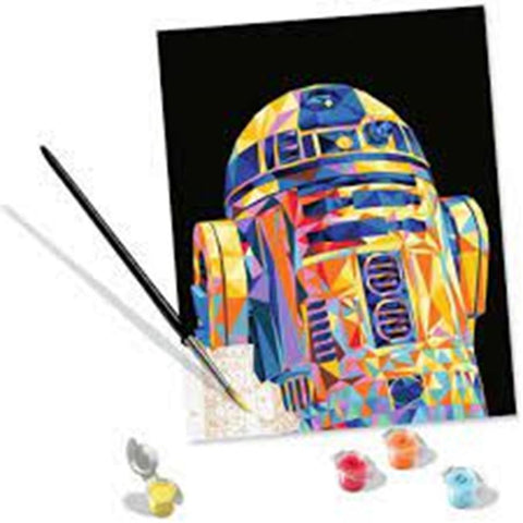 Kit para pintar con números ravensburger creart serie trend c polygon star wars: r2d2