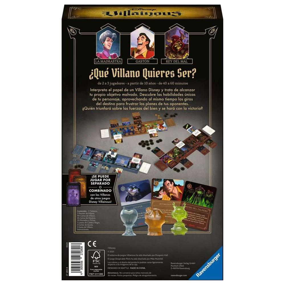 Juego de mesa ravensburger disney villainous despicable plots