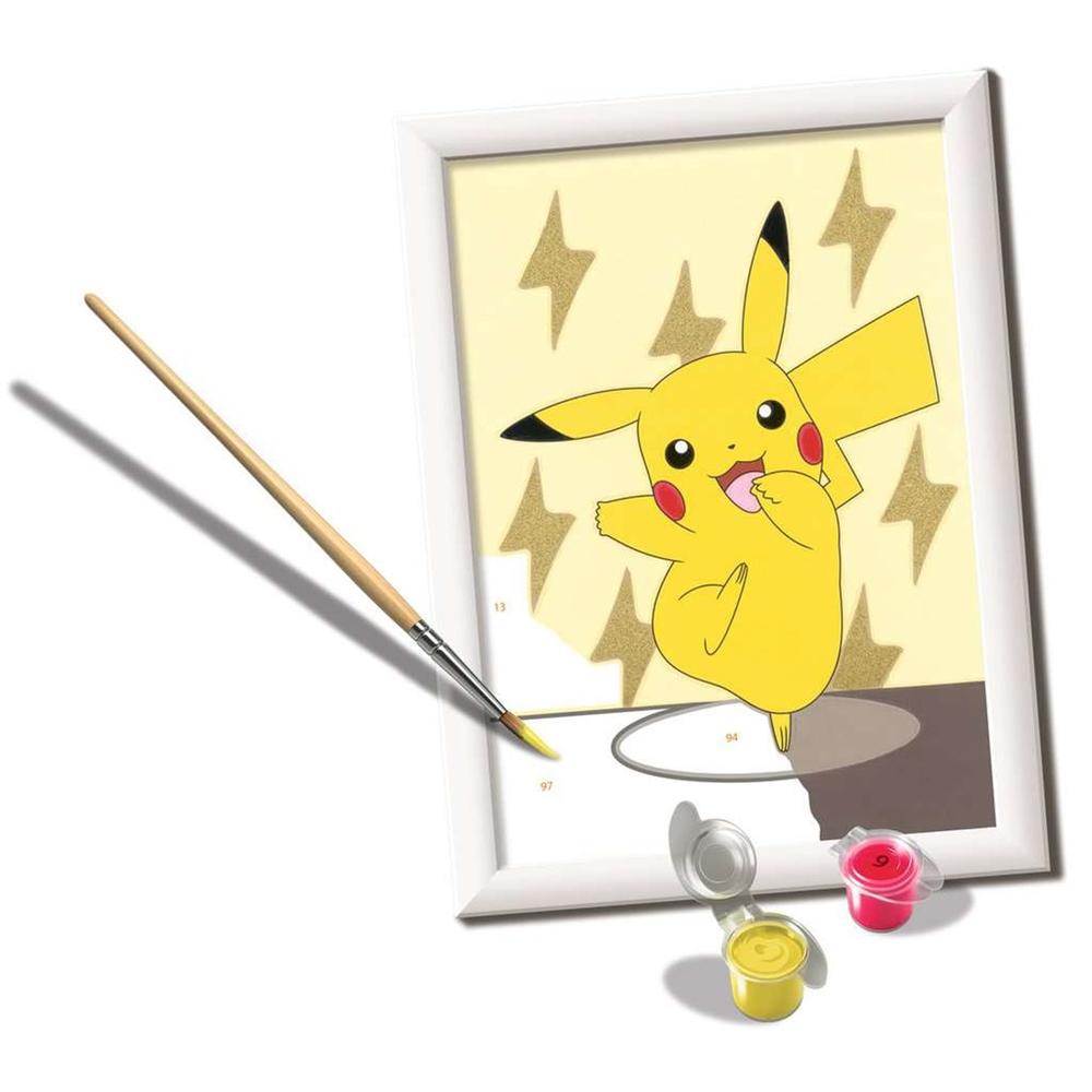 Kit para pintar con números ravensburger creart serie e pokemon: pikachu