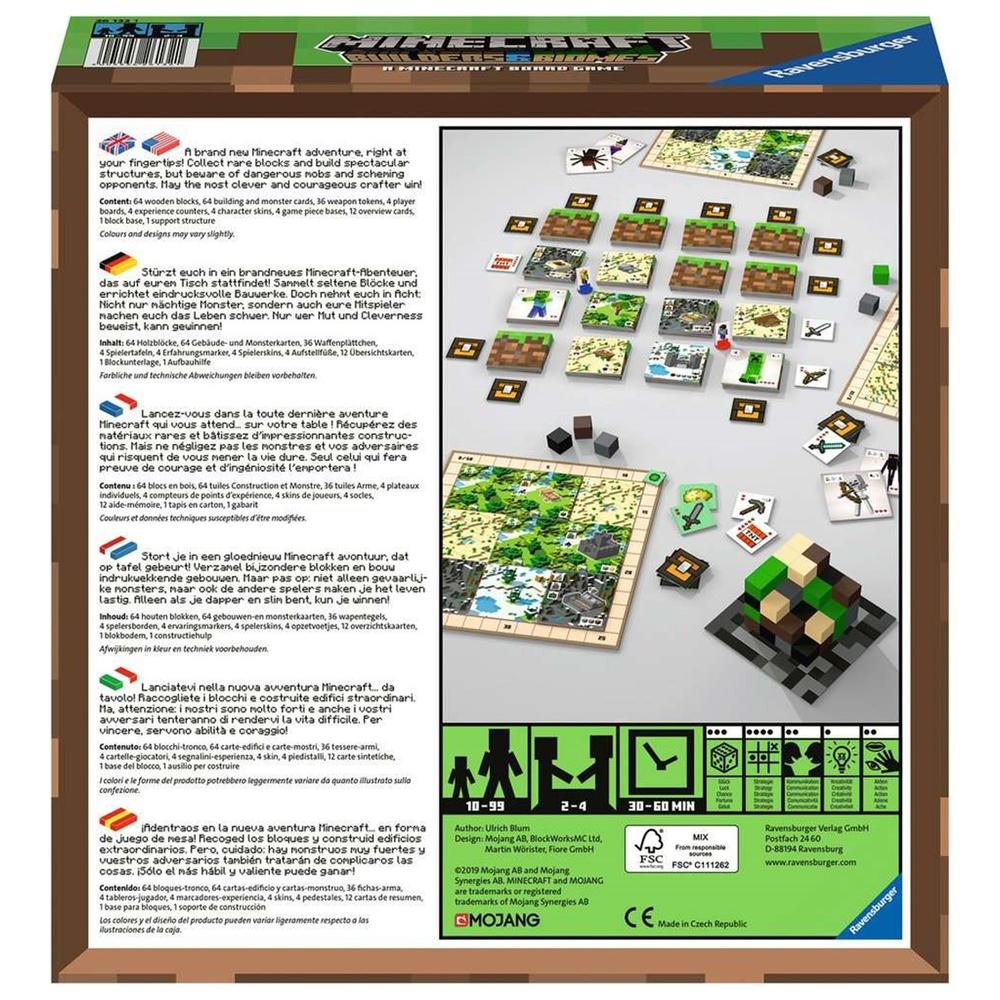Juego de mesa ravensburger minecraft builders & biomes