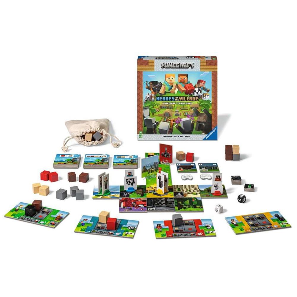 Juego de mesa ravensburger minecraft heroes of the village +7