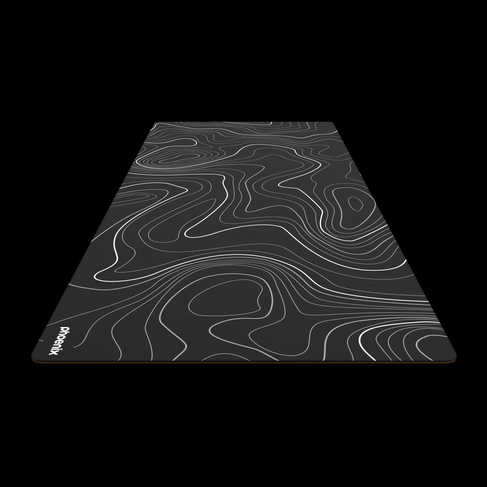 Alfombrilla phoenix stratos para ratón escritorio negra 90 x 40 cm con base de corcho y superficie cuero pu