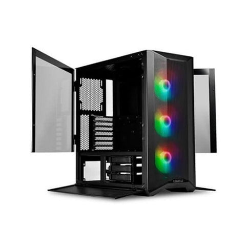 Caja ordenador gaming lian li atx lancool ii mesh c rgb cristal templado usb 3.0 negro