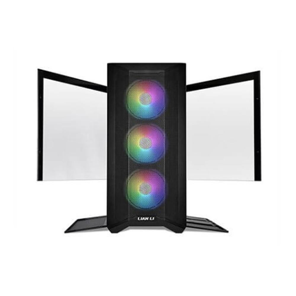 Caja ordenador gaming lian li atx lancool ii mesh c rgb cristal templado usb 3.0 negro