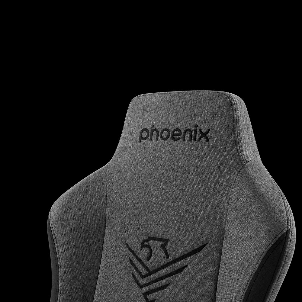 Phoenix nova silla gaming alta gama fabricada en tela gris