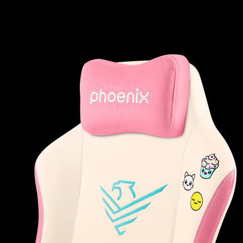 Phoenix nova cream editión silla alta gama fabricada en cuero color crema y rosa