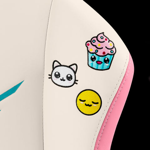 Phoenix nova cream editión silla alta gama fabricada en cuero color crema y rosa