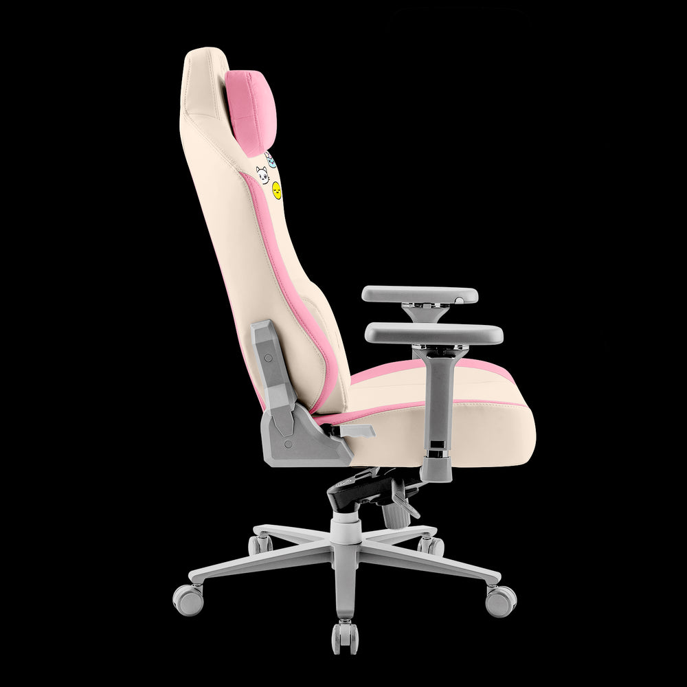 Phoenix nova cream editión silla alta gama fabricada en cuero color crema y rosa