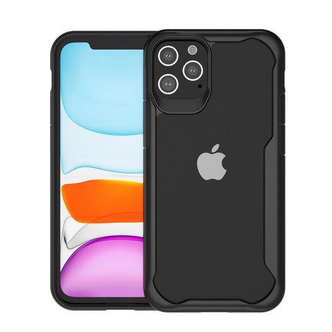 Funda muvit shockproof 2m para apple iphone 12 - 12 pro transparente - negra