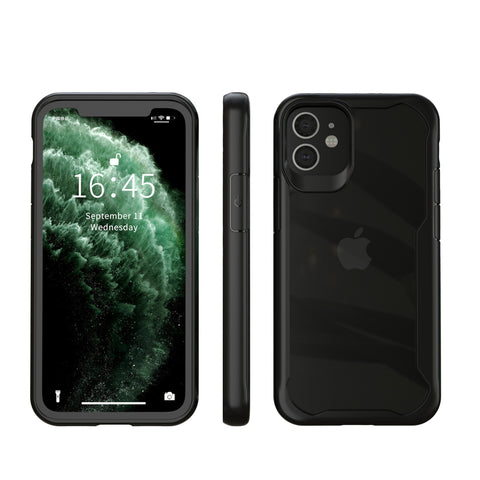 Funda muvit shockproof 2m para apple iphone 12 mini transparente - negra