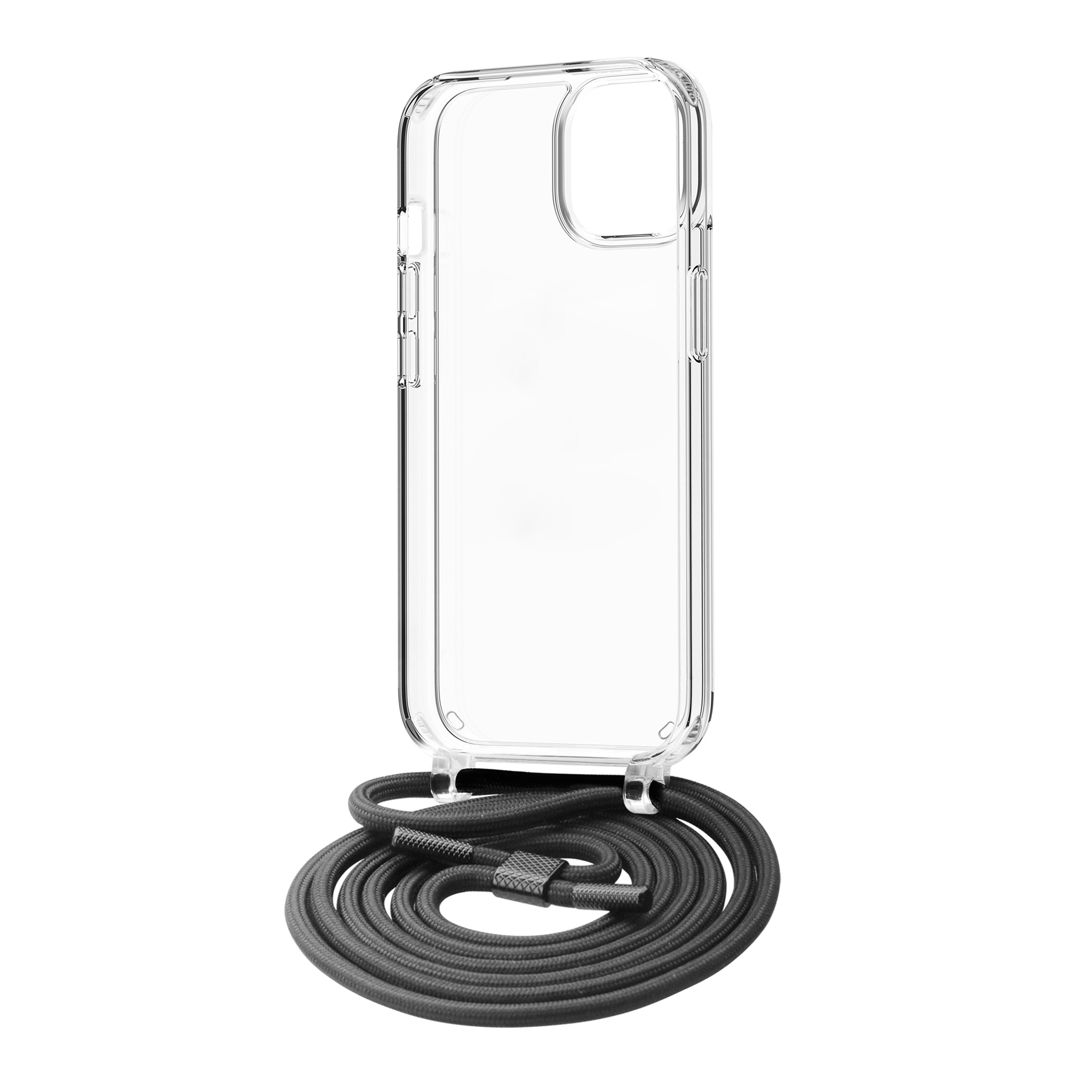 Funda muvit recycletek para apple iphone 15 transparente + colgante negro