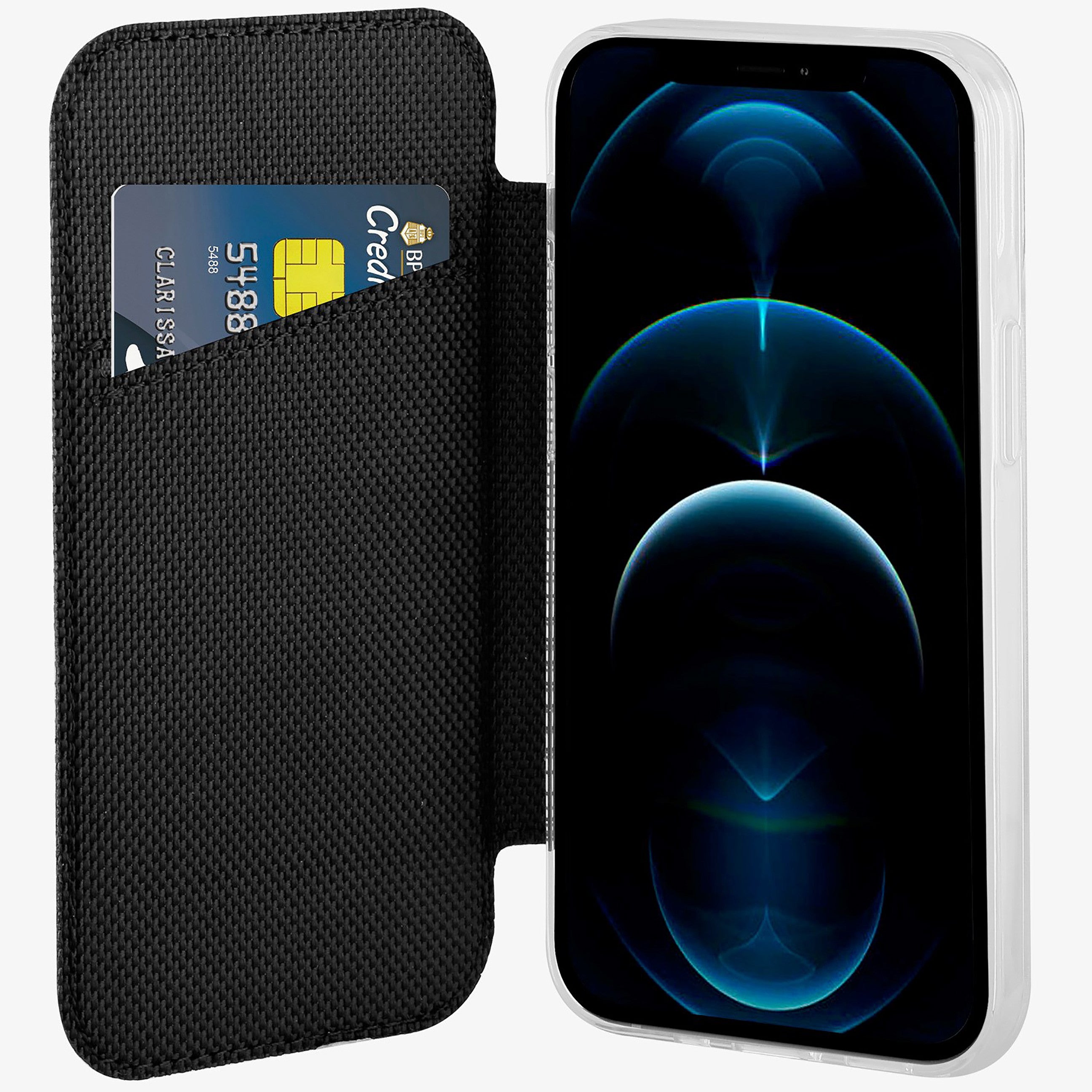 Funda muvit folio para iphone 12 - 12 pro negra