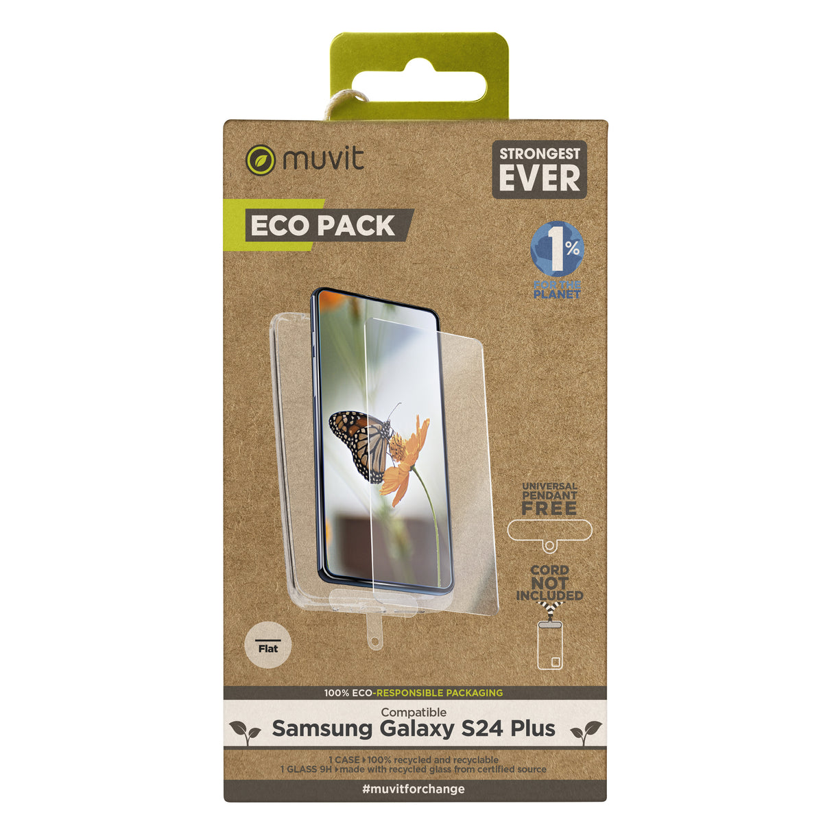 Funda muvit para samsung galaxy s24 plus + protector de pantalla vidrio templado plano