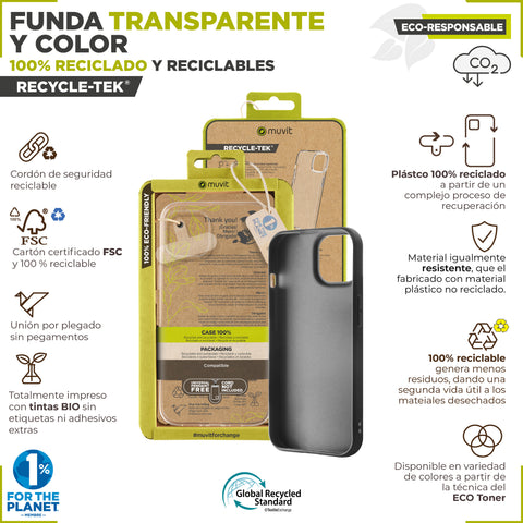 Funda muvit recycletek para samsung galaxy s24 plus transparente