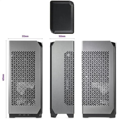 Caja ordenador coolermaster itx ncore 100 max gris