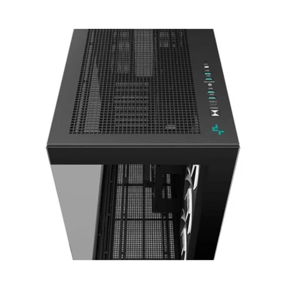 Caja ordenador gaming deepcool atx ch780 argb cristal templado negro