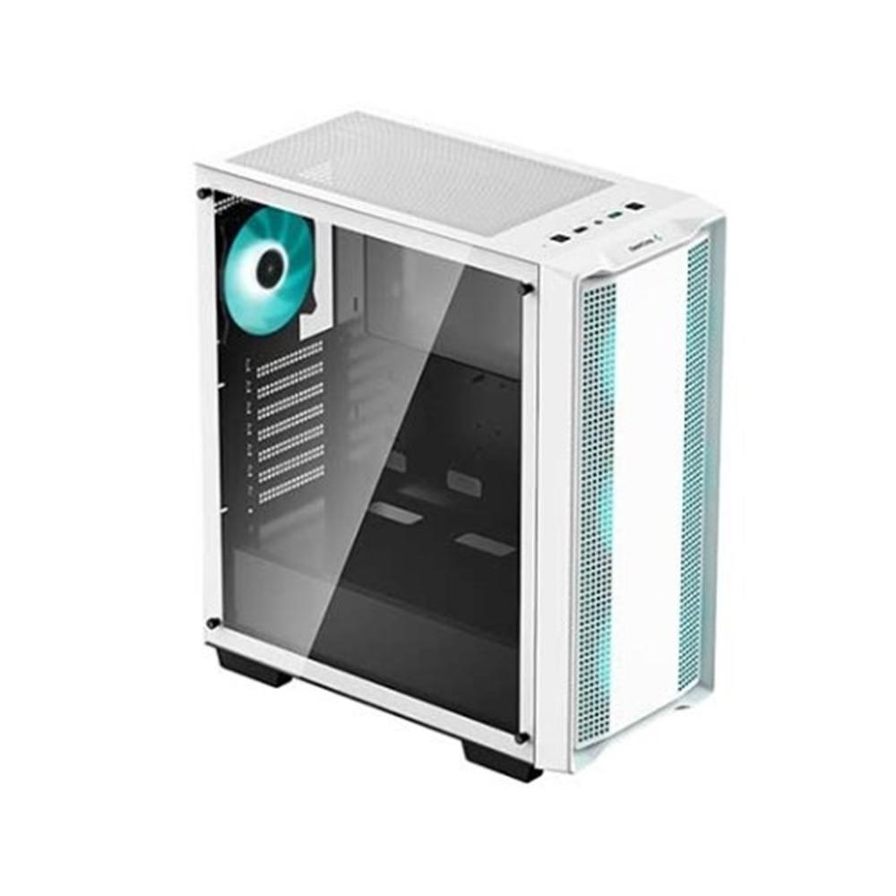 Caja ordenador gaming deepcool atx cc560 v2 cristal templado blanco